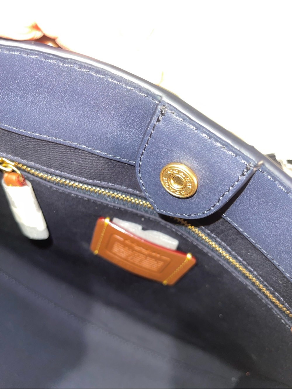 ❌ SOLD COACH Field Tote 30 In Signature Jacquard $395 C3282 MIDNIGHT NAVY NWT - Picture 9 of 10